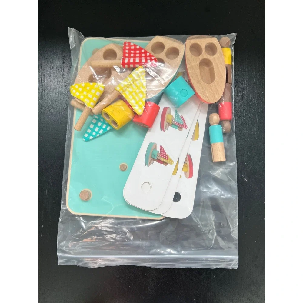 Lovevery Wooden Sailboat Sorting Set Multicolor Montessori STEM Toy One Size